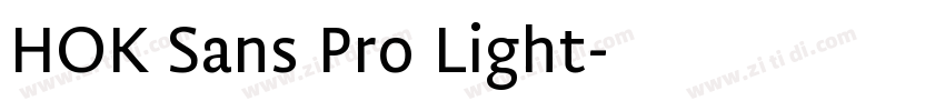 HOK Sans Pro Light字体转换